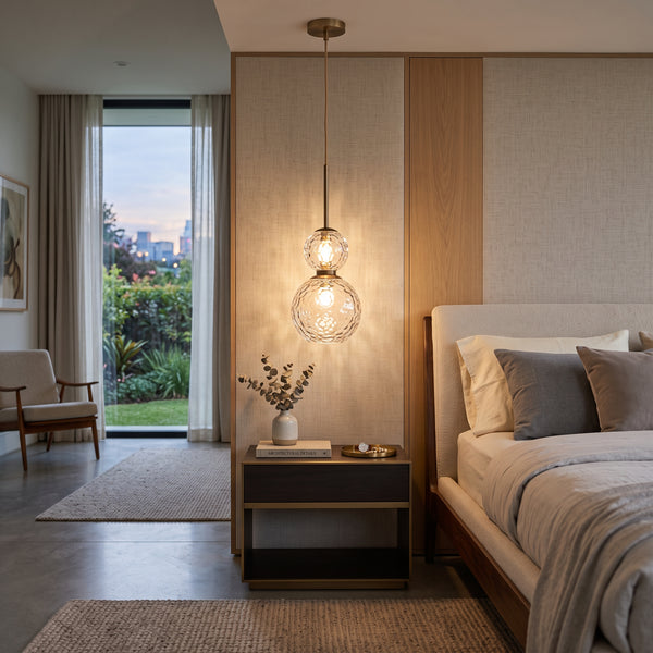 Celeste Dual-Sphere Glass Pendant Light