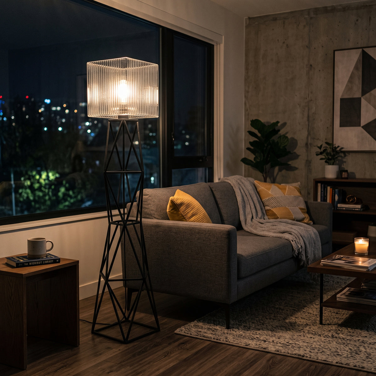 Lumina Geometric Lattice Floor Lamp