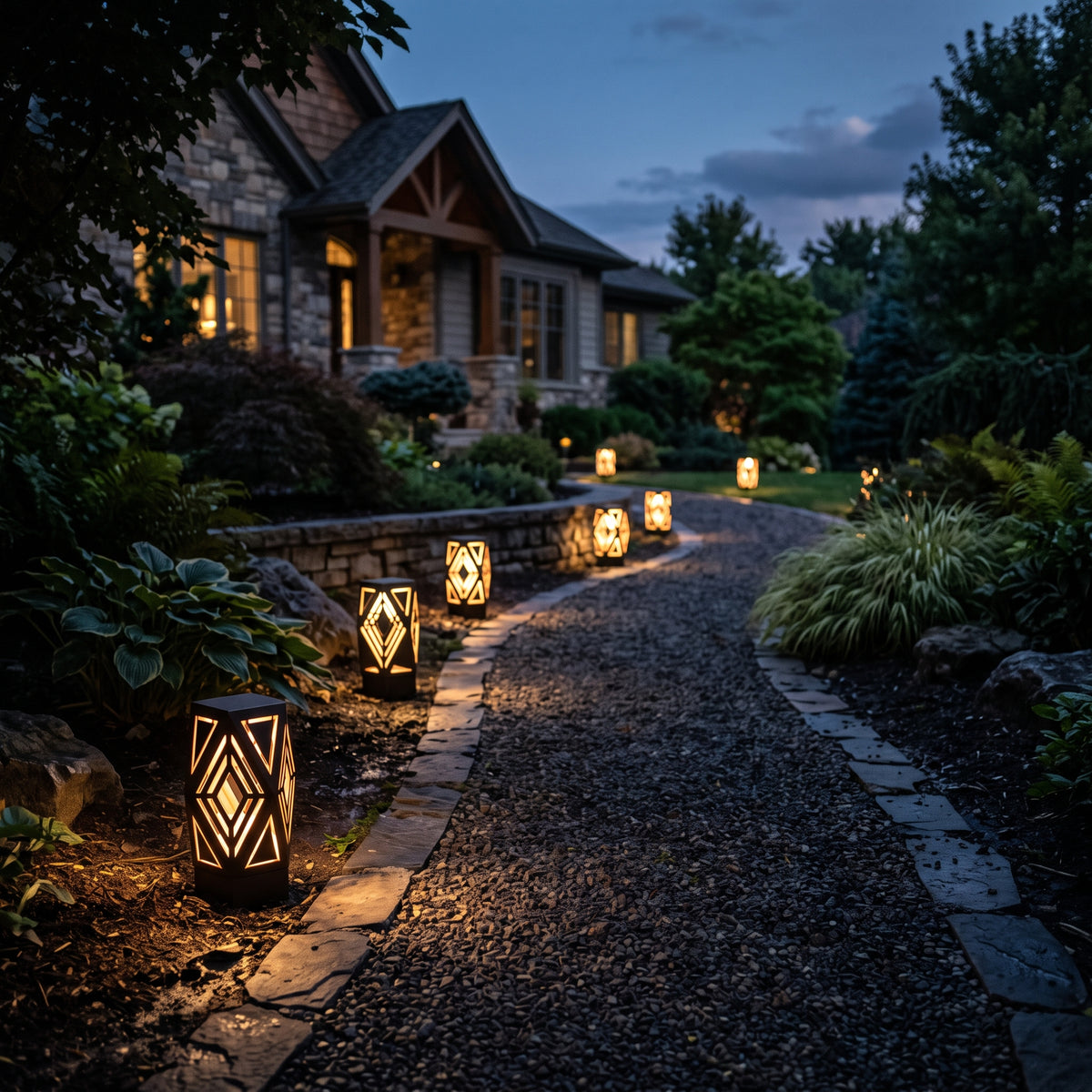 Prism Geometric Smart Outdoor Bollard Light