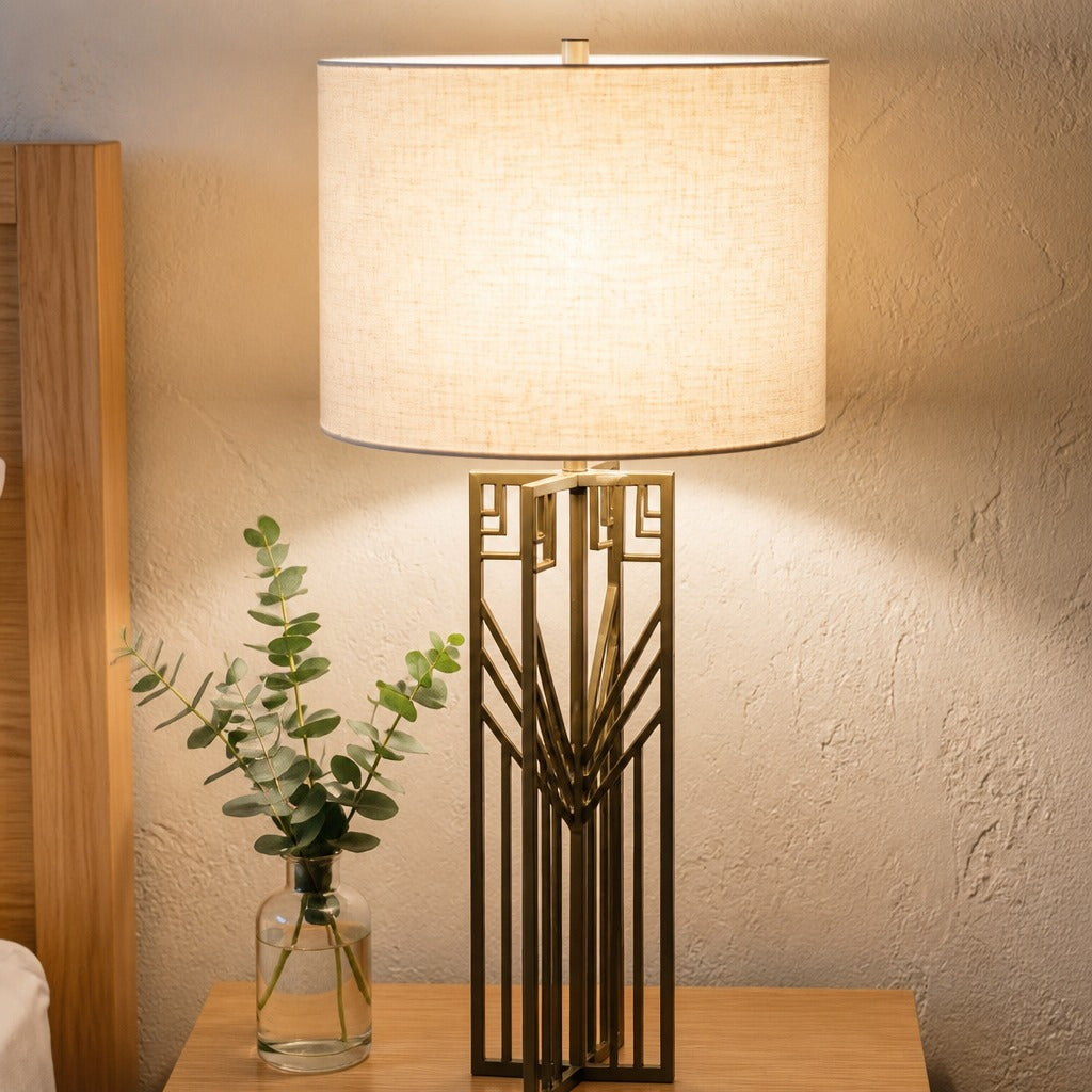 Solara Art Deco Geometric Table Lamp